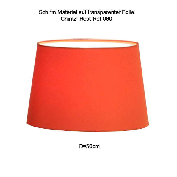 Lampenschirm konisch D=30/25cm 5cm erhöht, Tischleuchte Wandlampe E27 Chintz Farbe nach Wahl