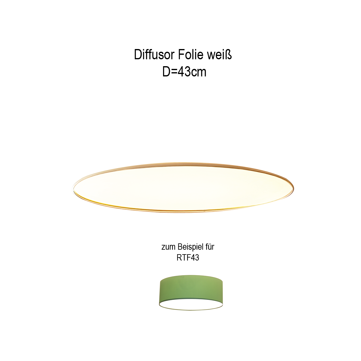 Lampenschirm Diffusor Folie weiß D=43cm