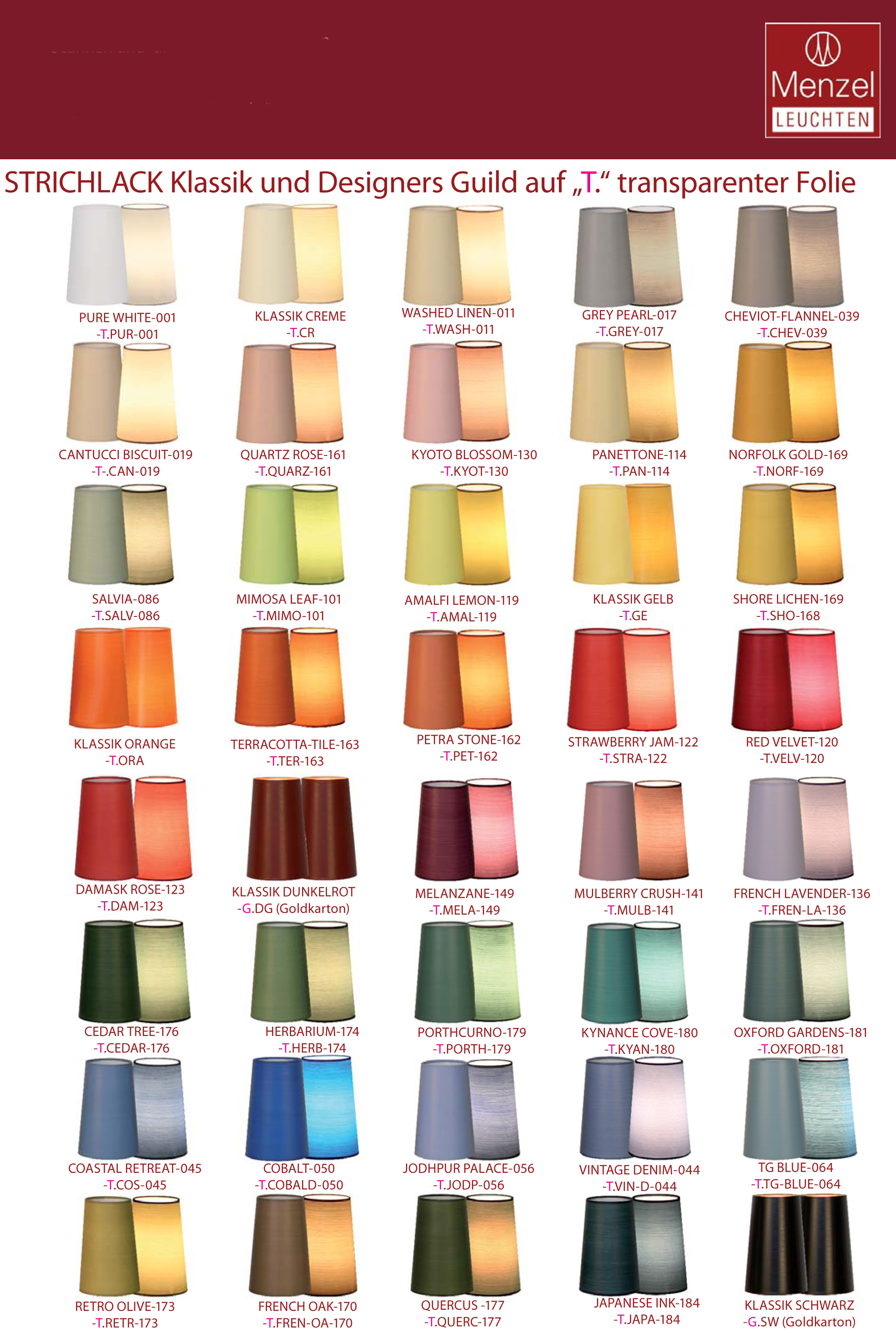 Schirm Strichlack Halterung, Innenfarbe und farbige Kanten D=10-35cm