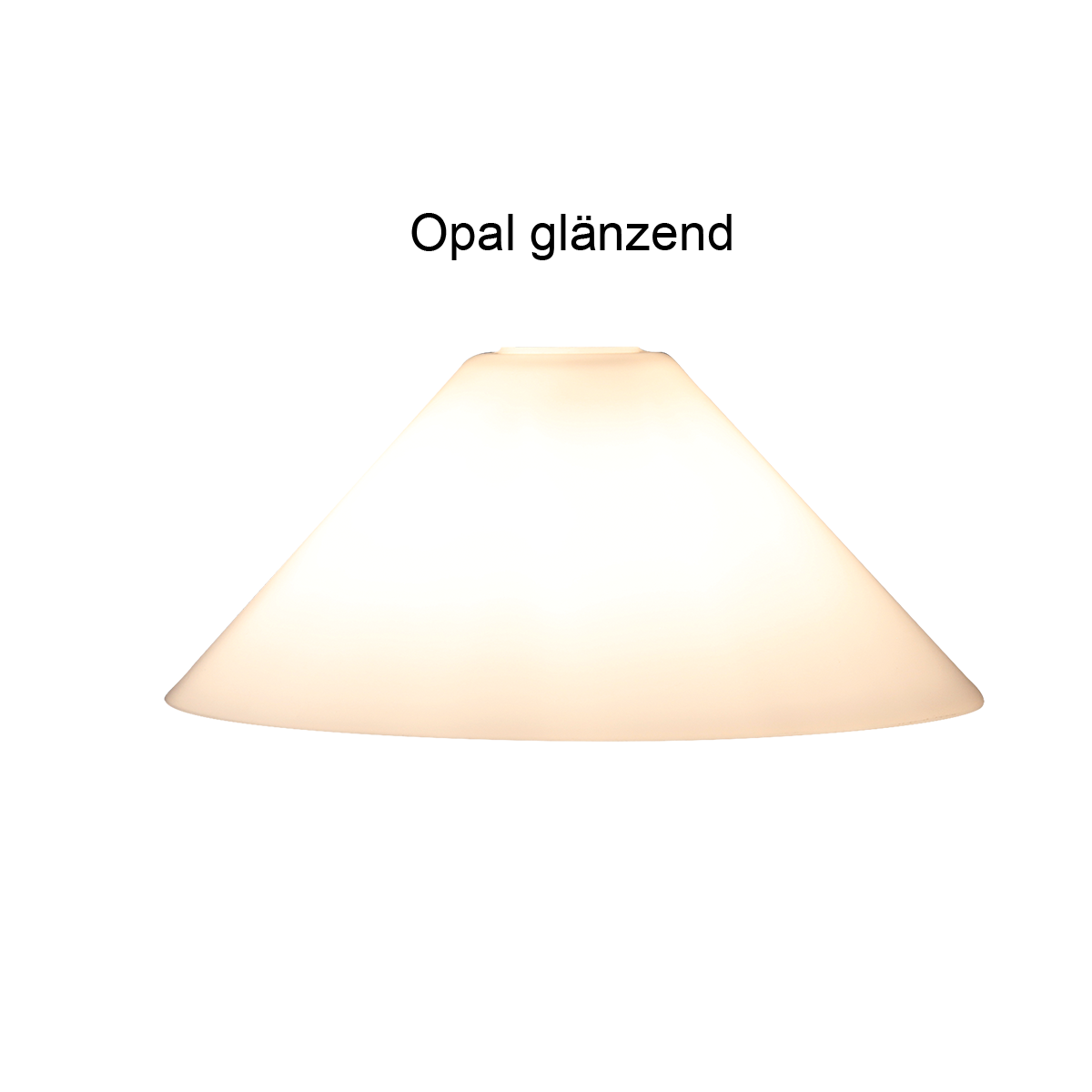 Leuchtenglas konisch D=30cm Opal weiss glänzend E27, GF30/14 mit Griffrand