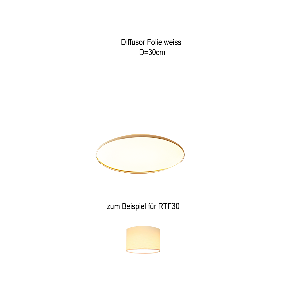 Lampenschirm Diffusor Folie weiß D=30cm
