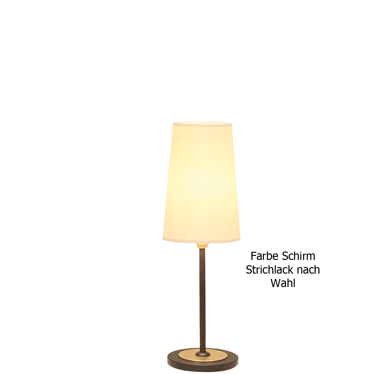 Flair klassische Tischlampe 25 mit schmalen Lampenschirm D=12cm in Chintz Farbe nach Wahl