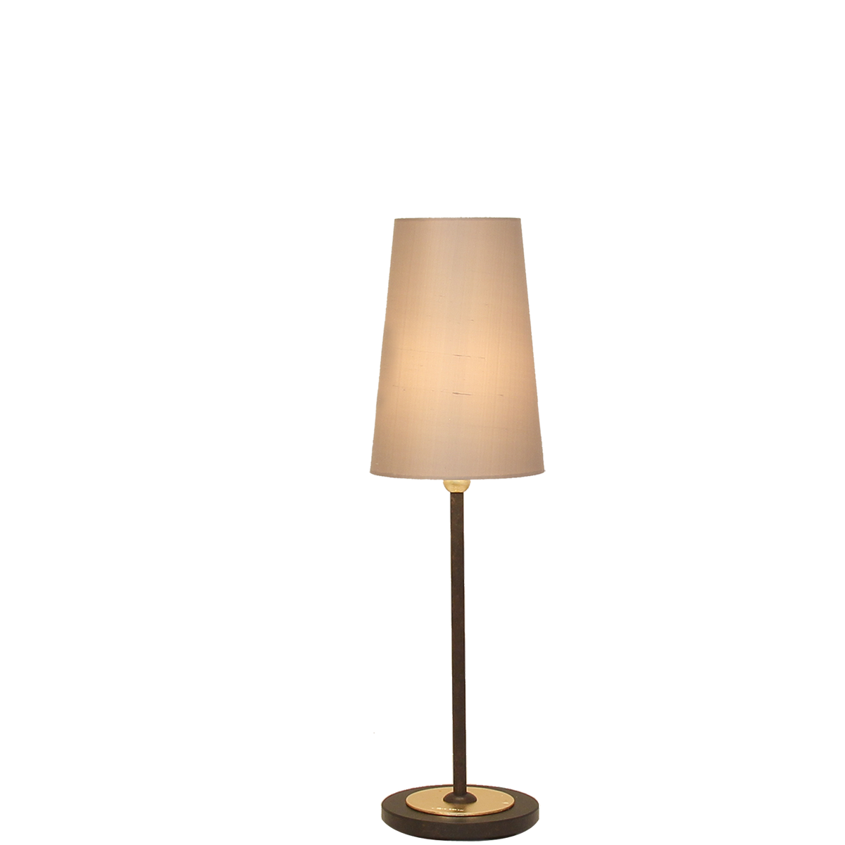 Flair klassische Tischlampe 30 mit schmalen Lampenschirm D=13cm in Seide Farbe nach Wahl