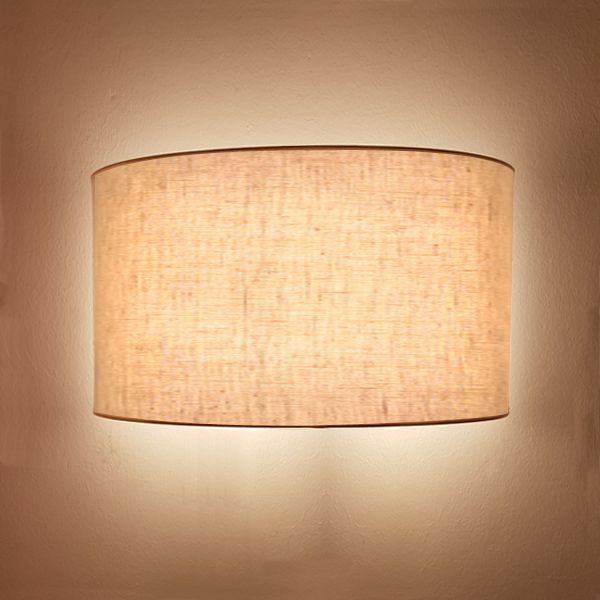 Lampenschirm Blende mit Abstand E27 Leinen oder Chintz, B=30cm Farbe nach Wahl