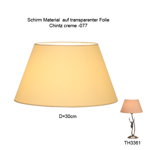 Lampenschirm konisch D=30/18cm, Tischleuchte Wandlampe E27 Chintz Farbe nach Wahl