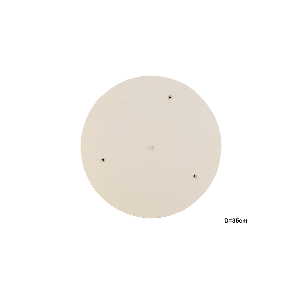 Baldachin Platte rund D=35cm, mit 3 Bohrungen oder nach Wahl Eisen farbig