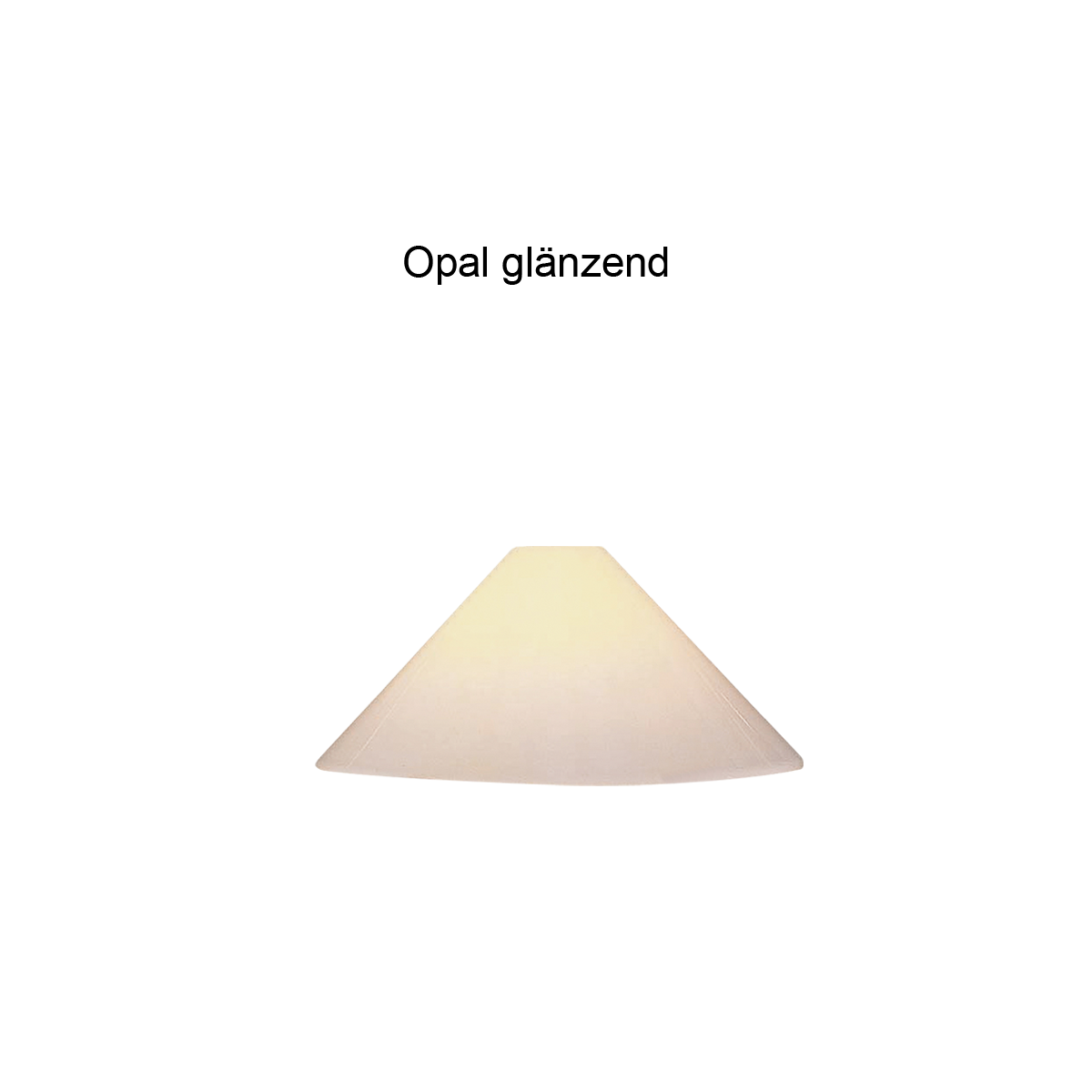 Leuchtenglas konisch D=20cm Opal weiss glänzend E27, GF20/10