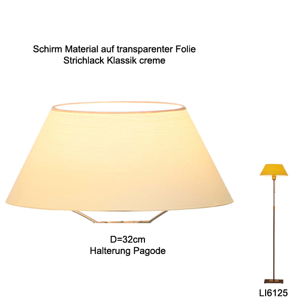 Lampenschirm konisch D=32/16cm Tischleuchte Wandlampe E27 Strichlack Farbe nach Wahl
